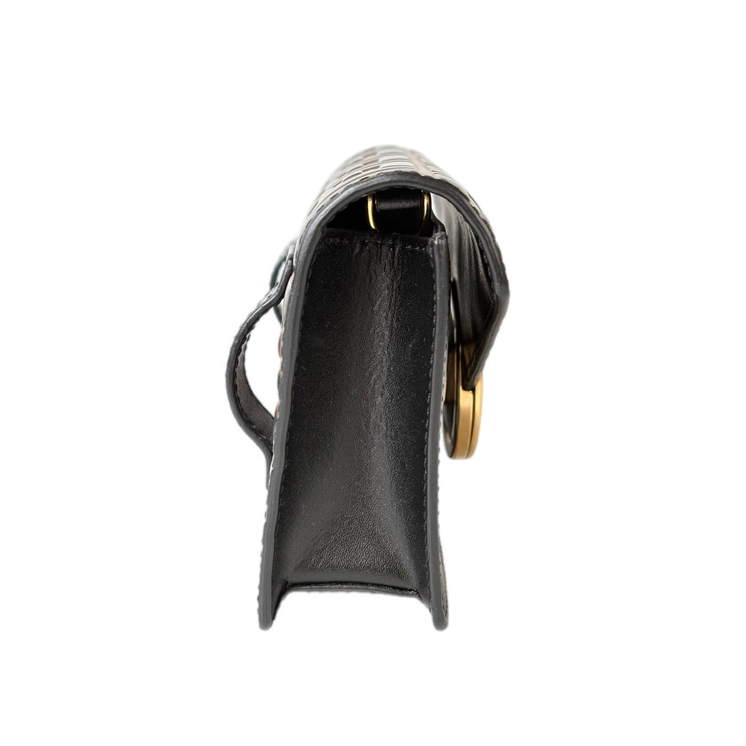 Fendi Black Belt Bag with Chain