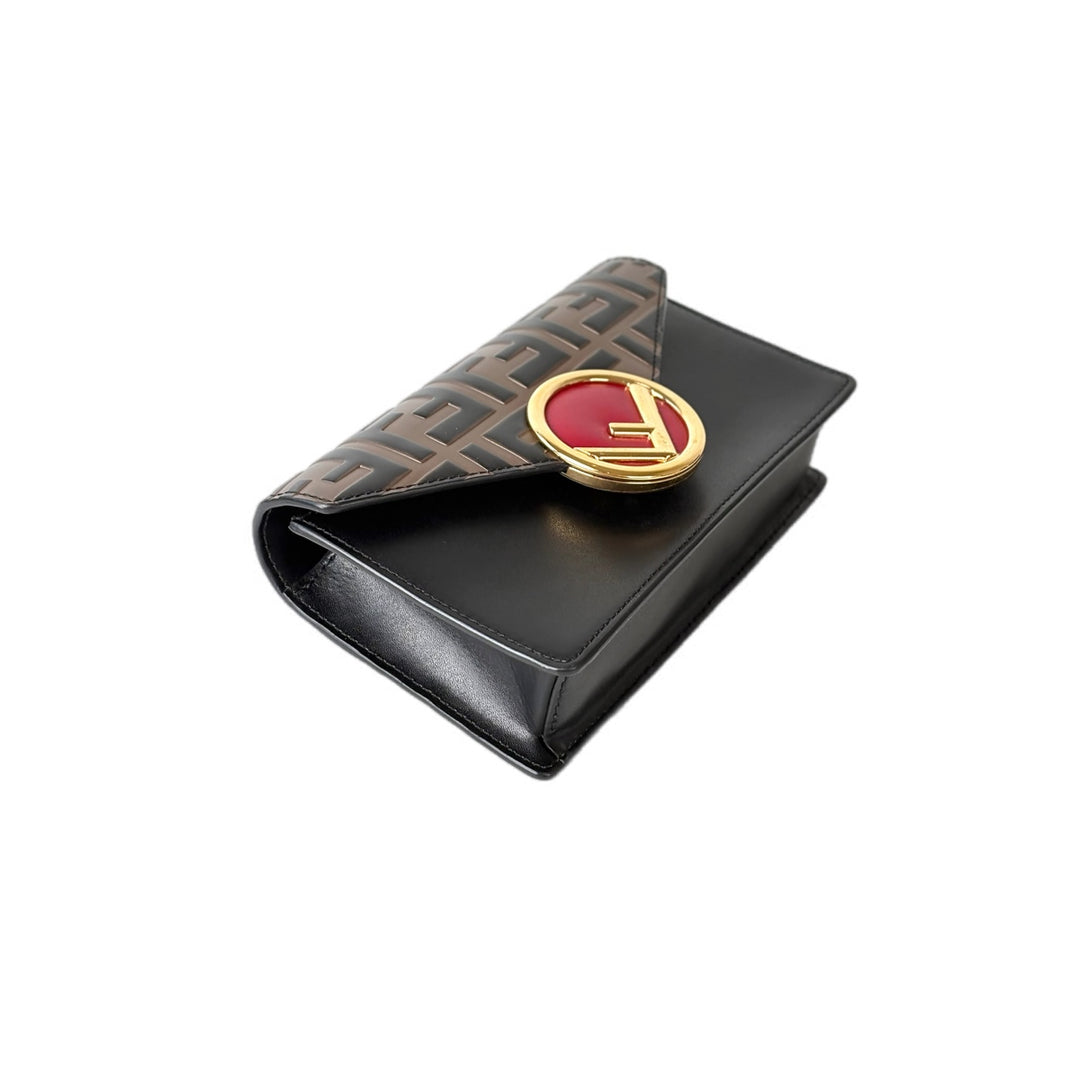 Fendi Black Belt Bag with Chain