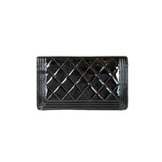 Chanel Boy Long Wallet Black Patent