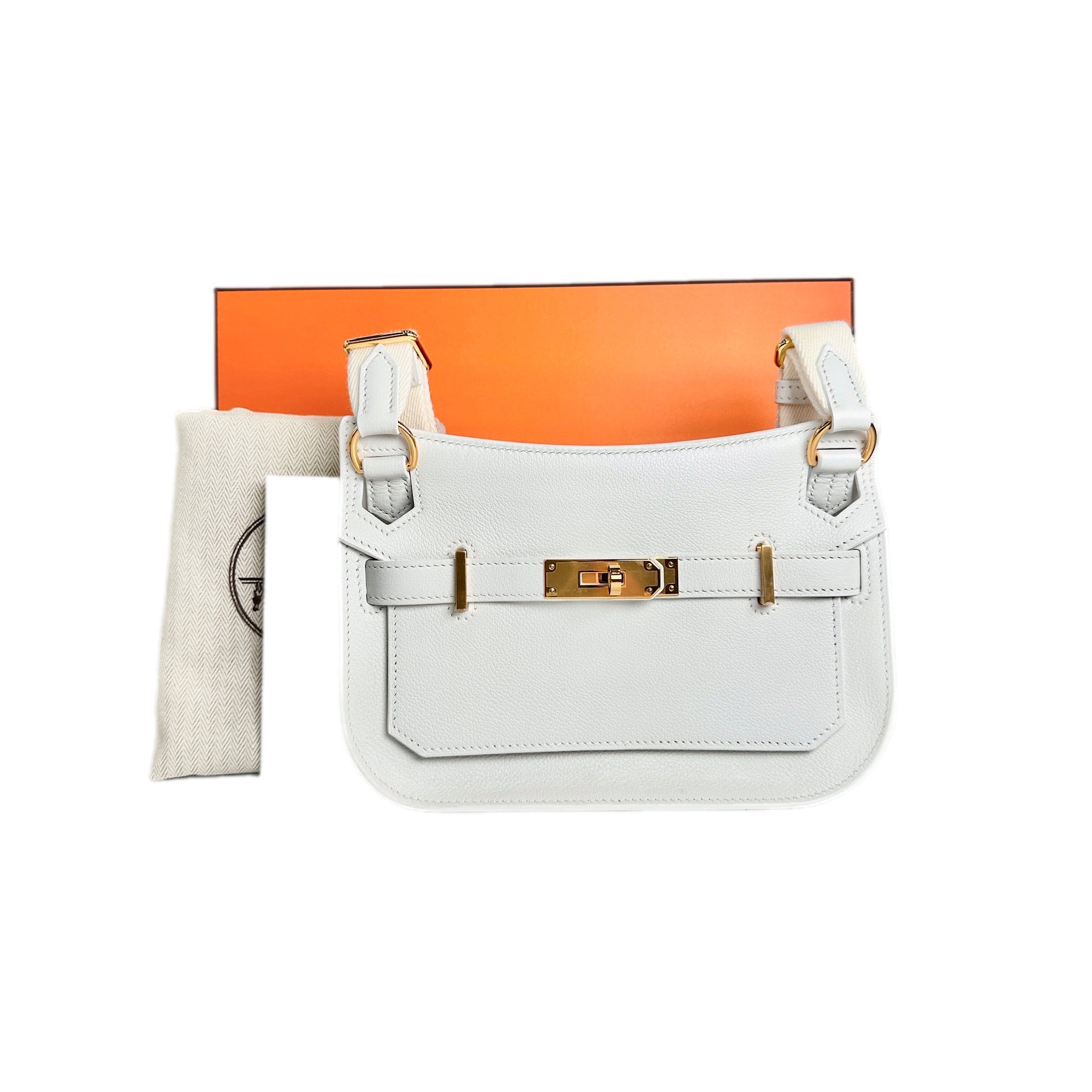 Hermes Jypsiere Mini Bag New White