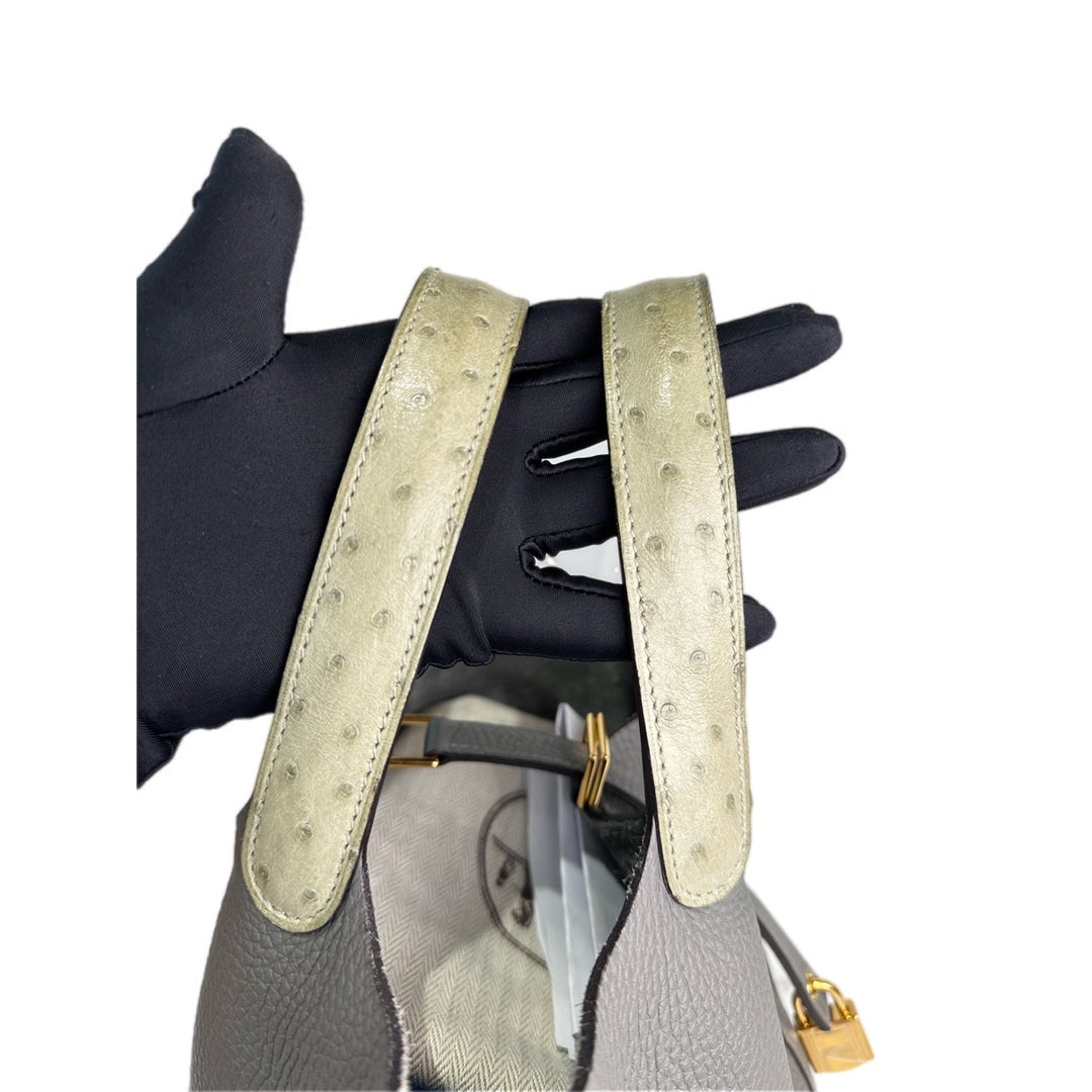 Hermes Touch Gris Meyer 18cm Picotin Bag