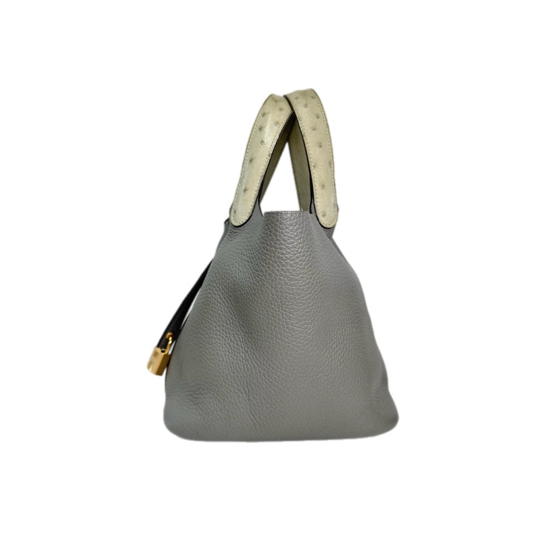 Hermes Touch Gris Meyer 18cm Picotin Bag
