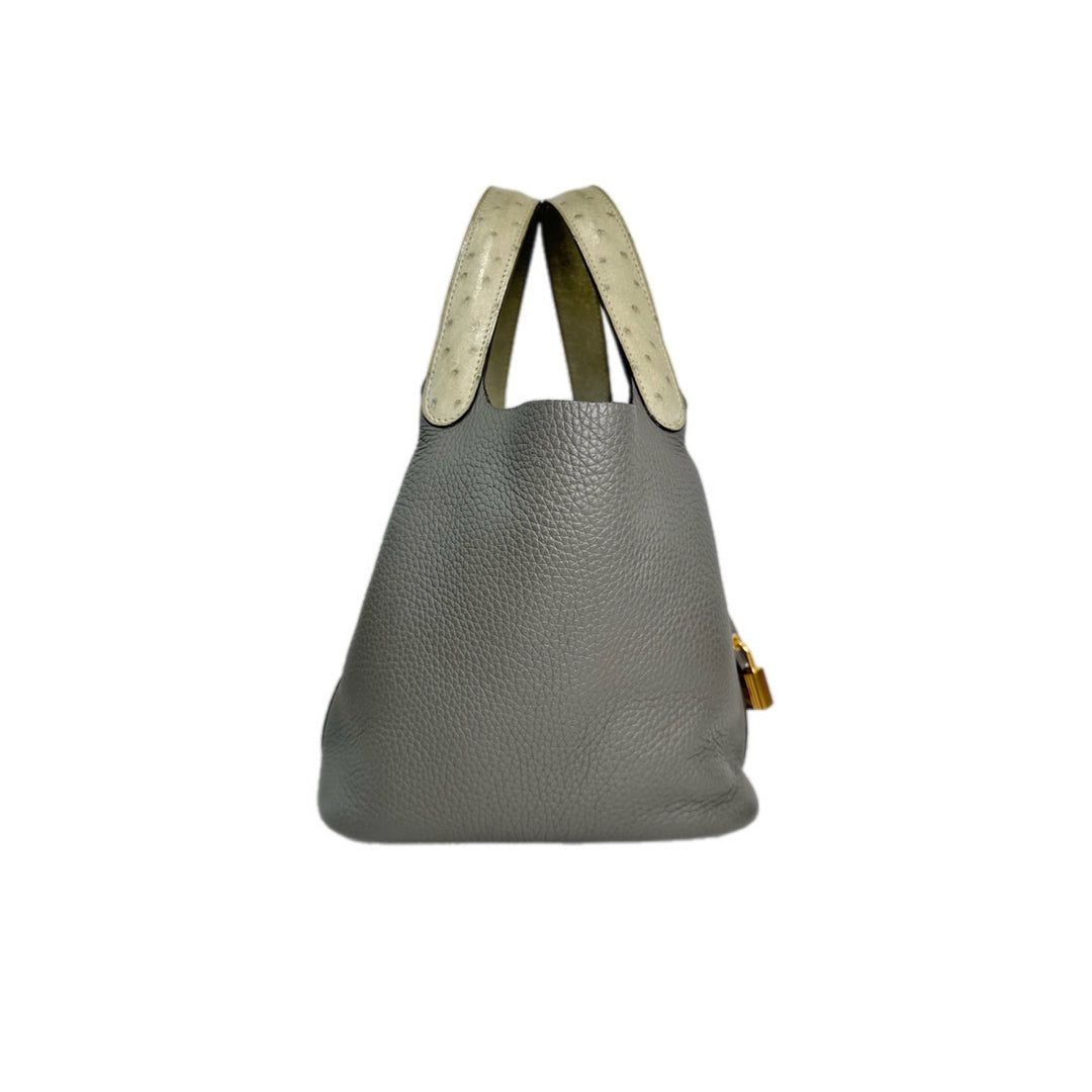 Hermes Touch Gris Meyer 18cm Picotin Bag