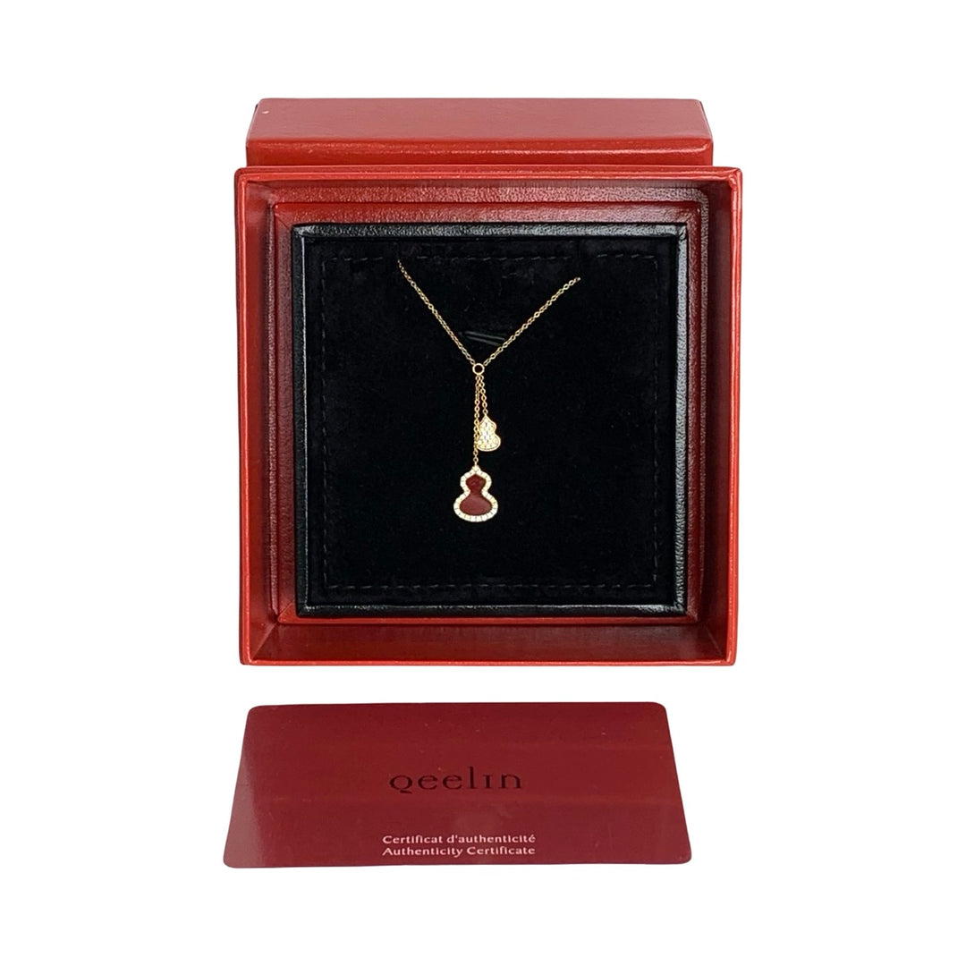 Qeelin Wulu Necklace Ggate 18k Rose Gold Diamonds