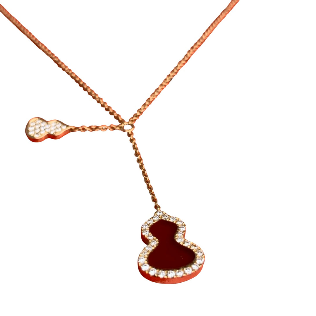 Qeelin Wulu Necklace Ggate 18k Rose Gold Diamonds