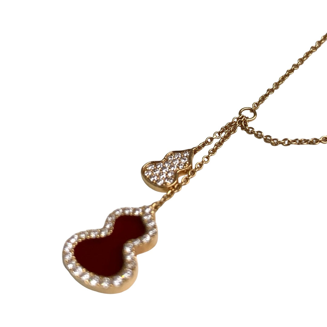 Qeelin Wulu Necklace Ggate 18k Rose Gold Diamonds