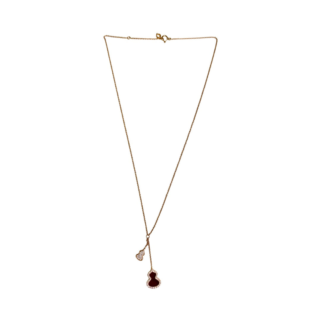 Qeelin Wulu Necklace Ggate 18k Rose Gold Diamonds