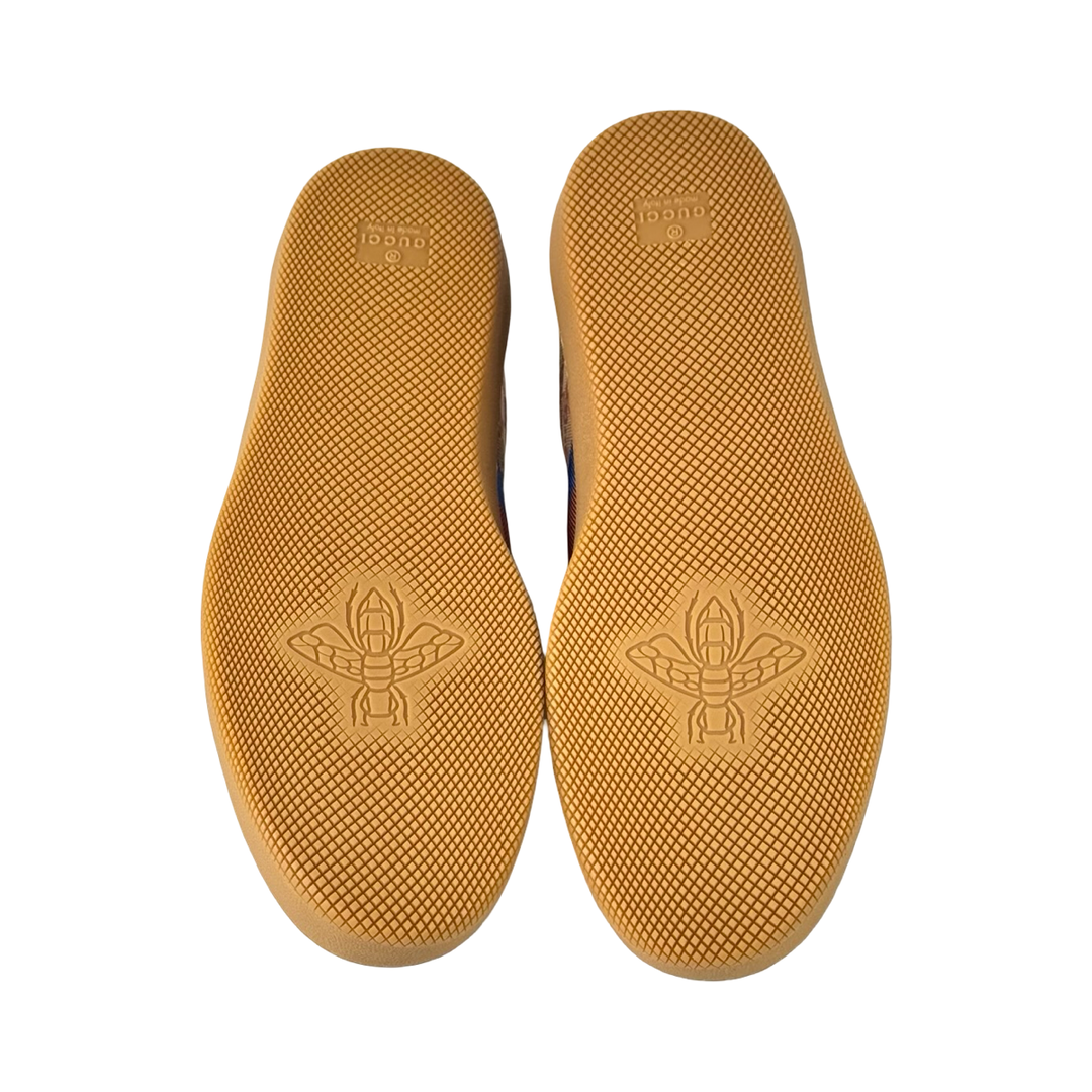 Gucci G74 Tricolor GG Canvas and Suede Web Low Top Sneakers #USM6.5