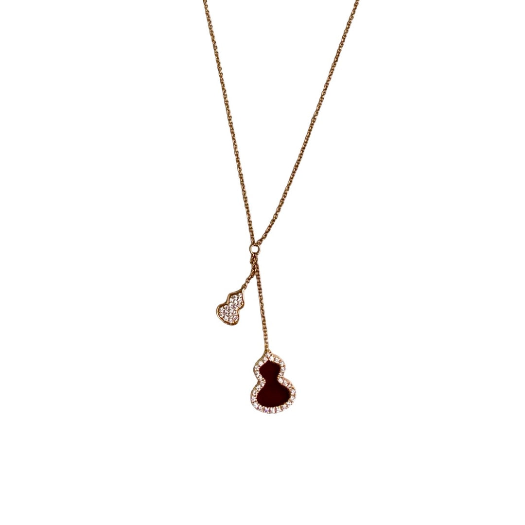 Qeelin Wulu Necklace Ggate 18k Rose Gold Diamonds