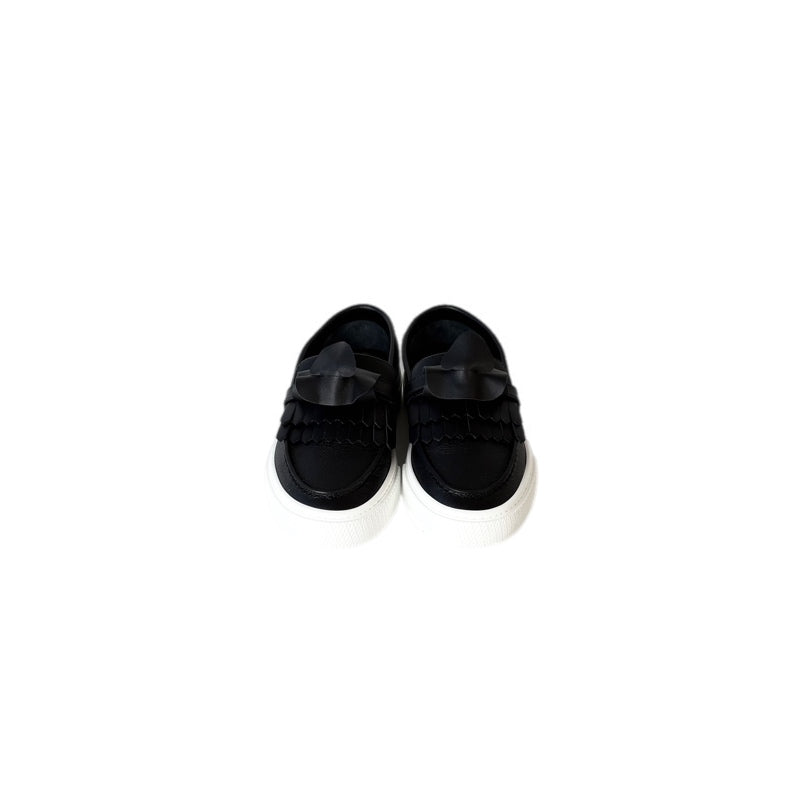 Hermes Game Epsom Calfskin Slip On Loafer Shoes Black #34