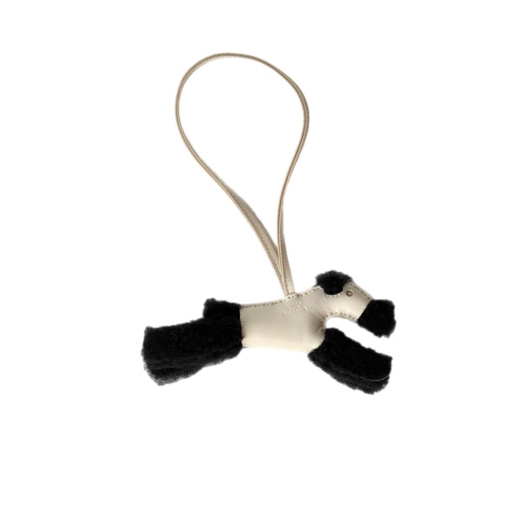 Hermes Buddy Bag Charm Black/White