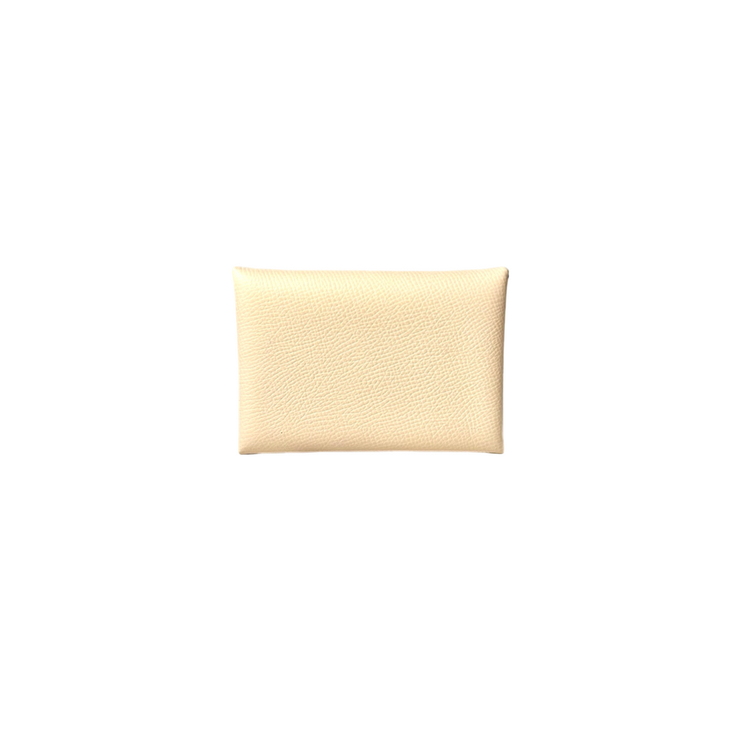 Hermes Calvi Duo Compact Card Holder Nata Epsom