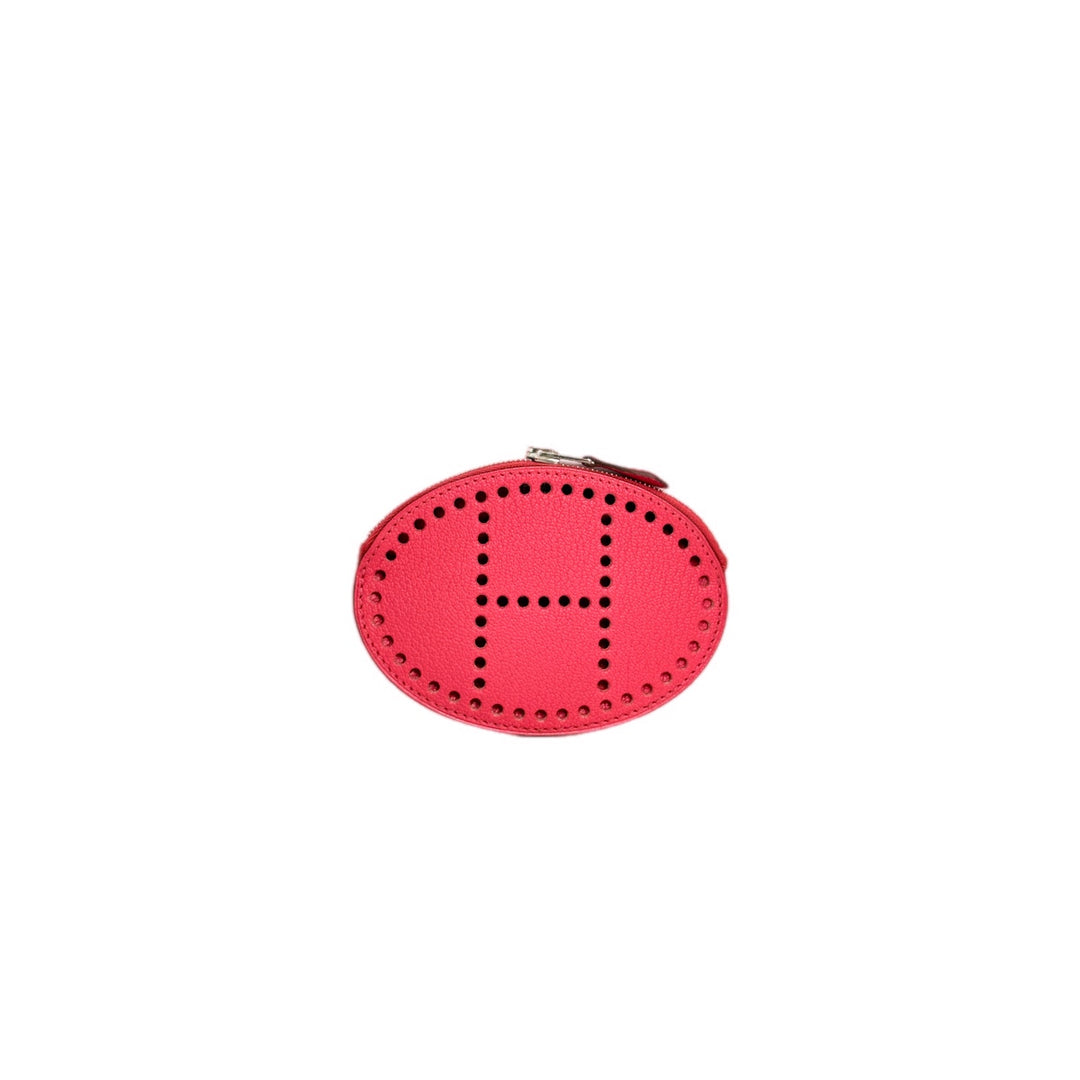 Hermes Evelyne Pink Leather Coin Purse