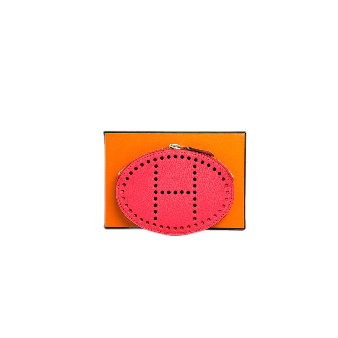 Hermes Evelyne Pink Leather Coin Purse
