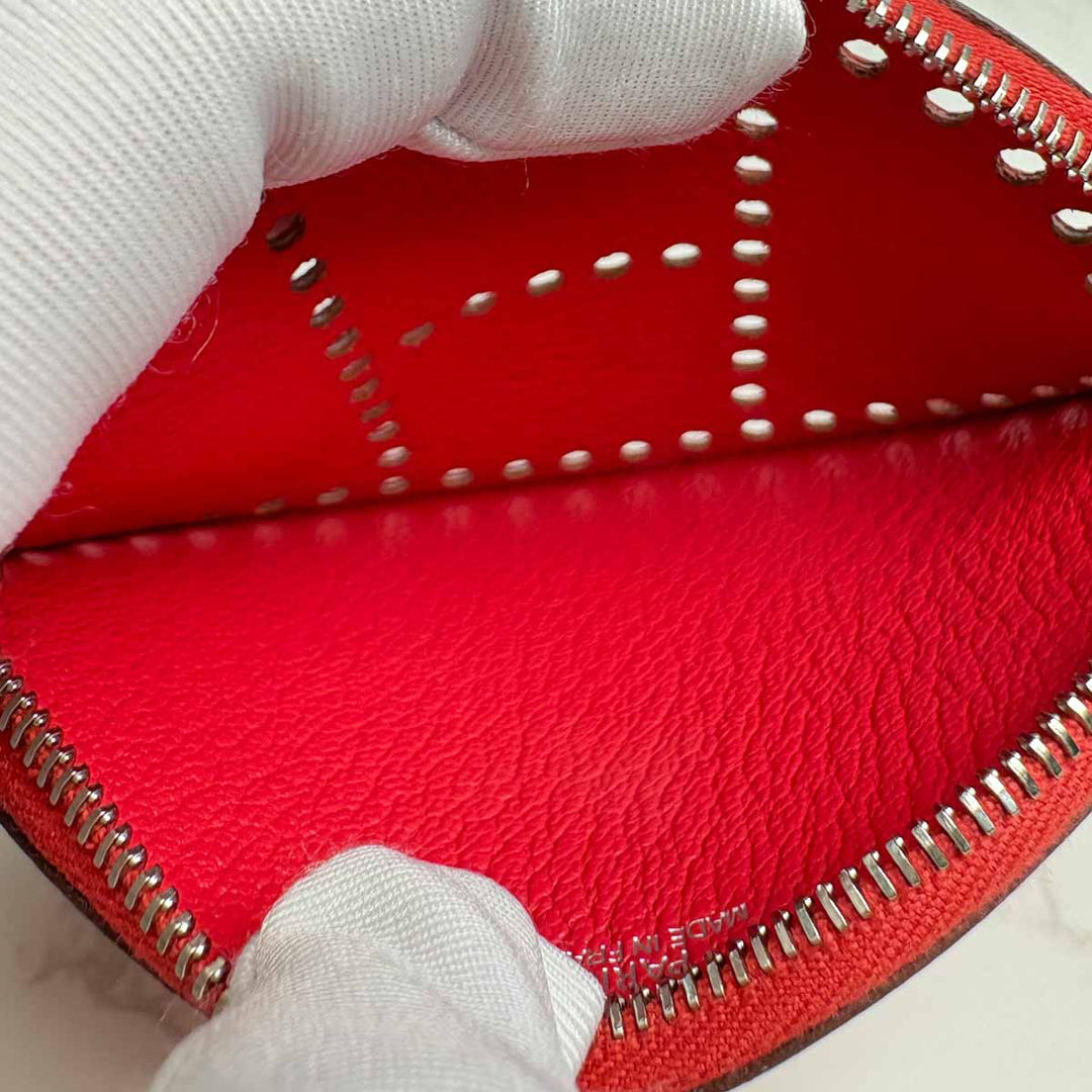 Hermes Evelyne Pink Leather Coin Purse