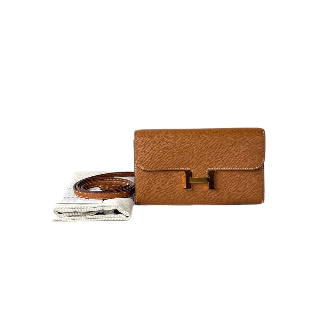 Hermes Constance To Go Bag Gold Epsom