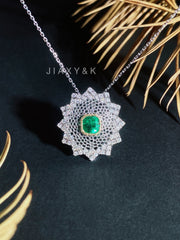 Colombia Emerald and Diamond Brooch / Pendant - Jiaxyk