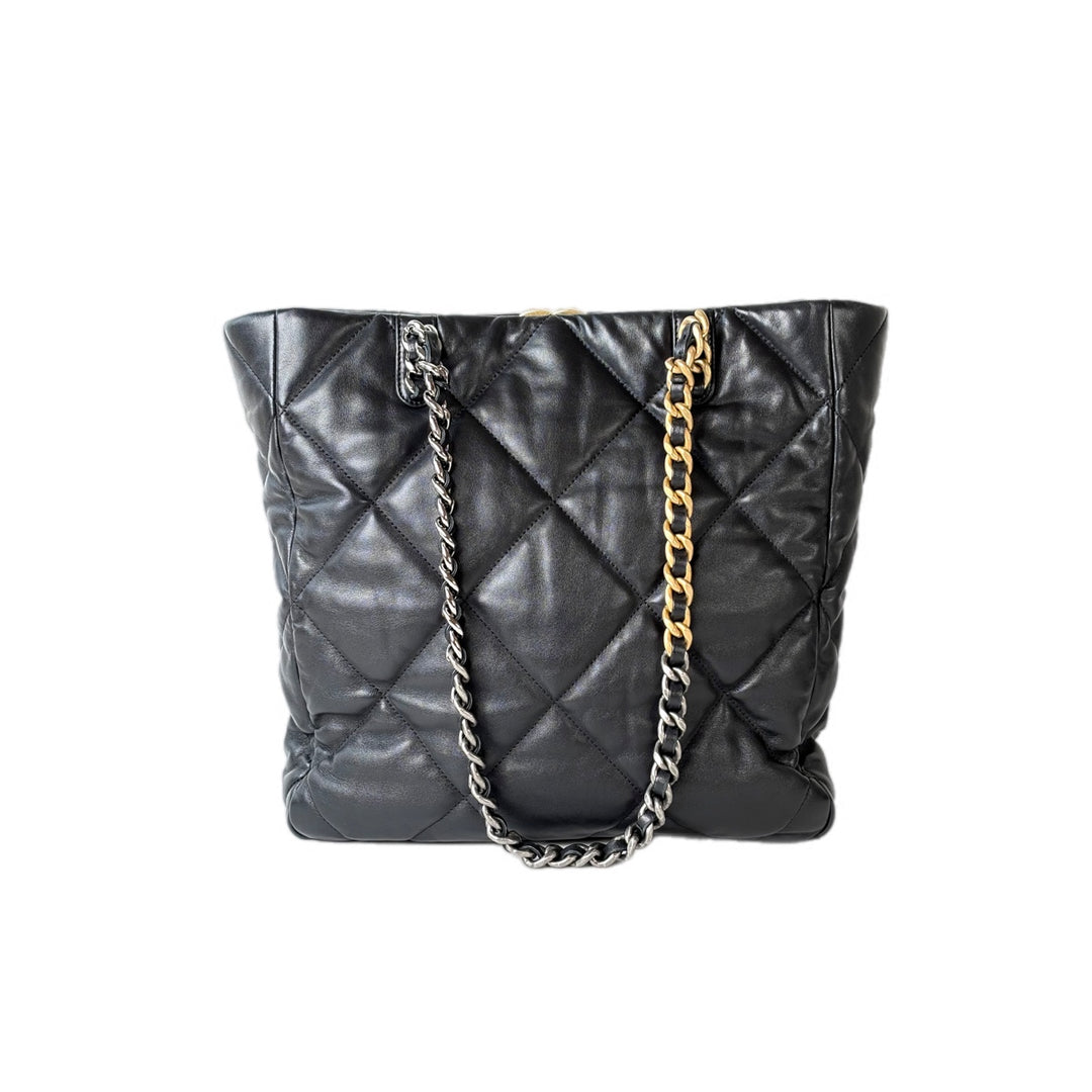Chanel 19 Tote Bag Black Calfskin