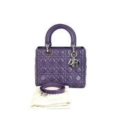 Dior Lady Dior Medium Lambskin Purple Bag