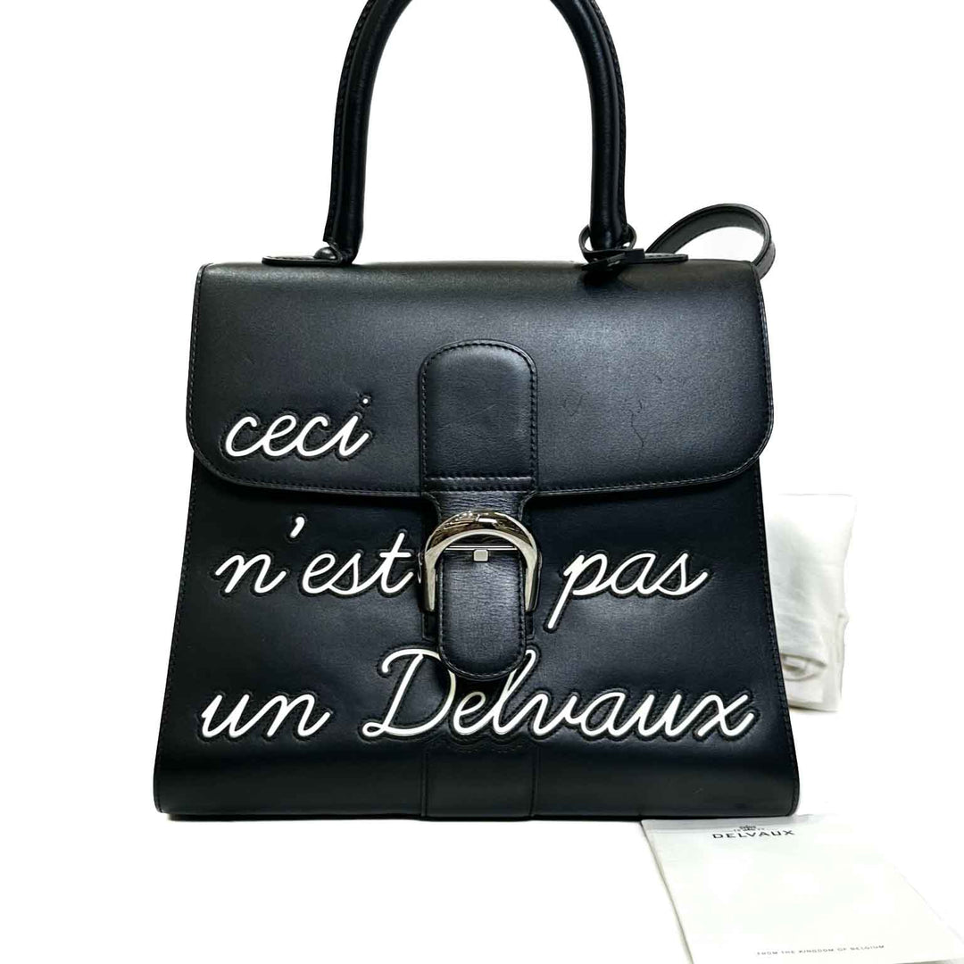 Delvaux Black Brillant L’Humour MM Bag