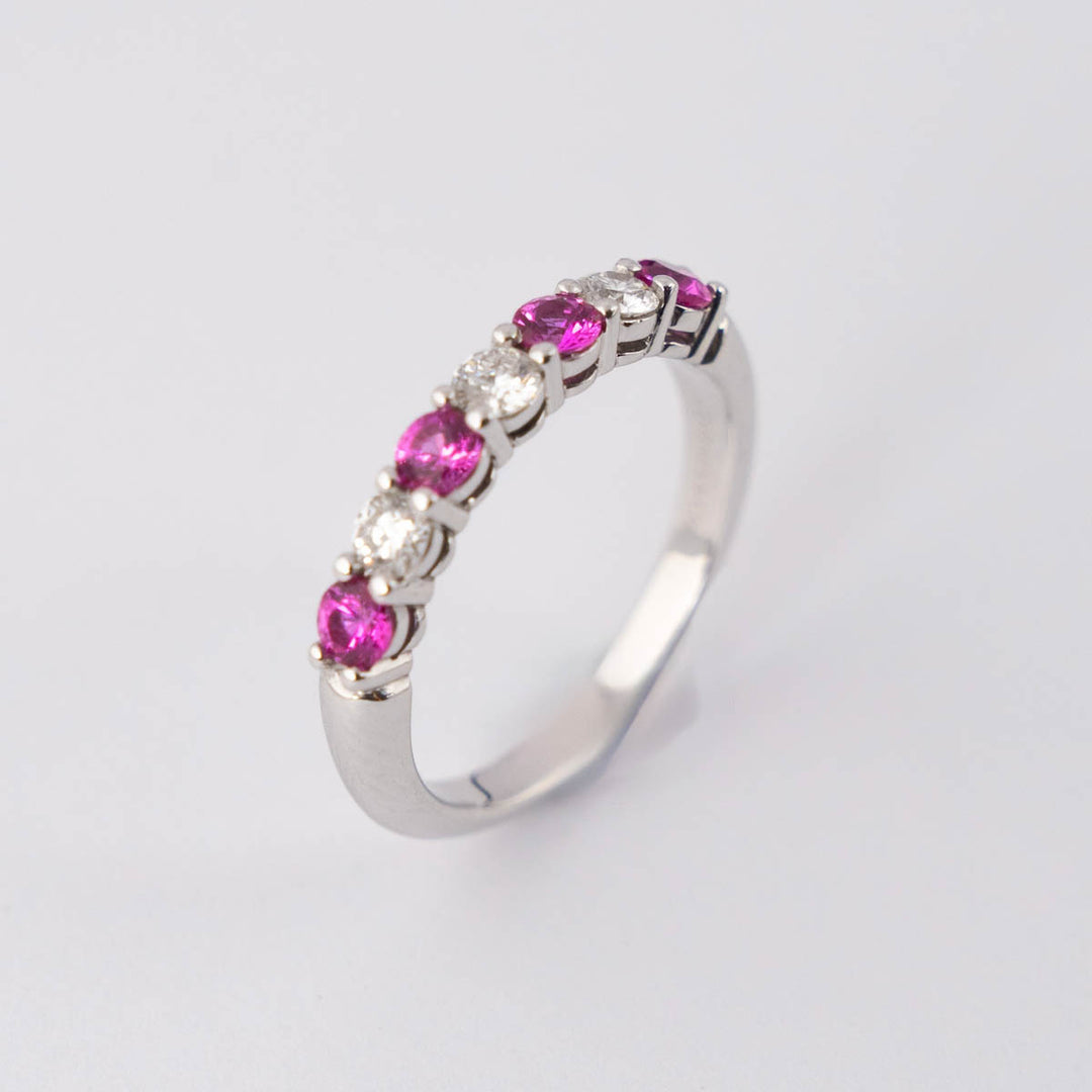 Tiffany Pink Sapphire Diamond Ring #52