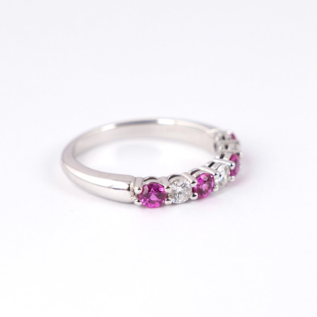 Tiffany Pink Sapphire Diamond Ring #52
