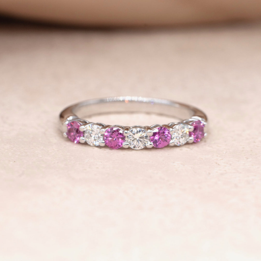 Tiffany Pink Sapphire Diamond Ring #52