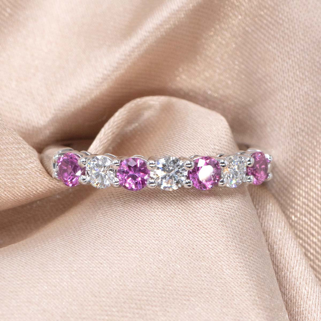Tiffany Pink Sapphire Diamond Ring #52