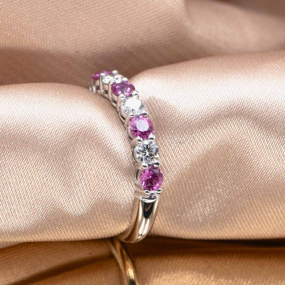 Tiffany Pink Sapphire Diamond Ring #52