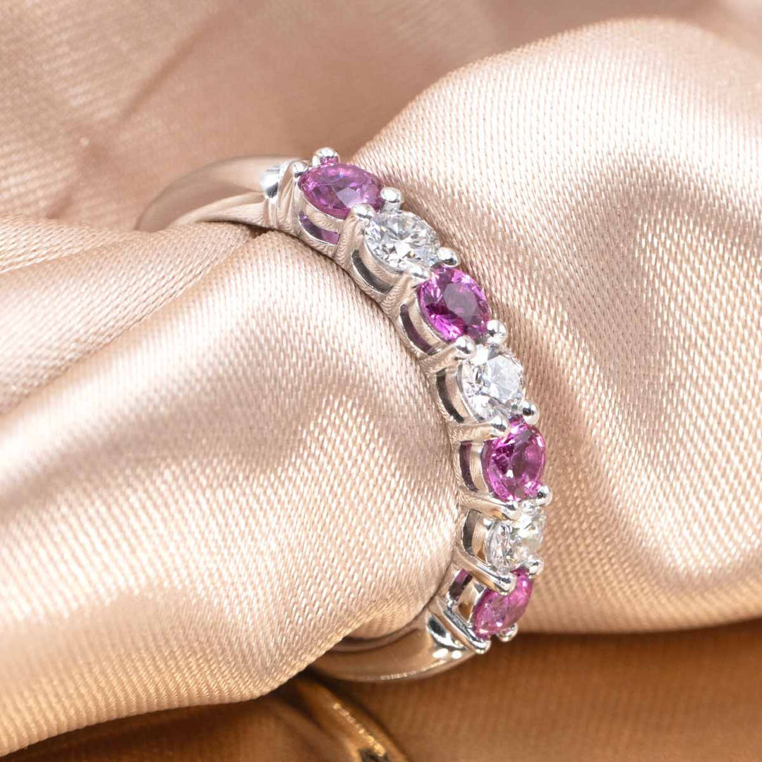 Tiffany Pink Sapphire Diamond Ring #52