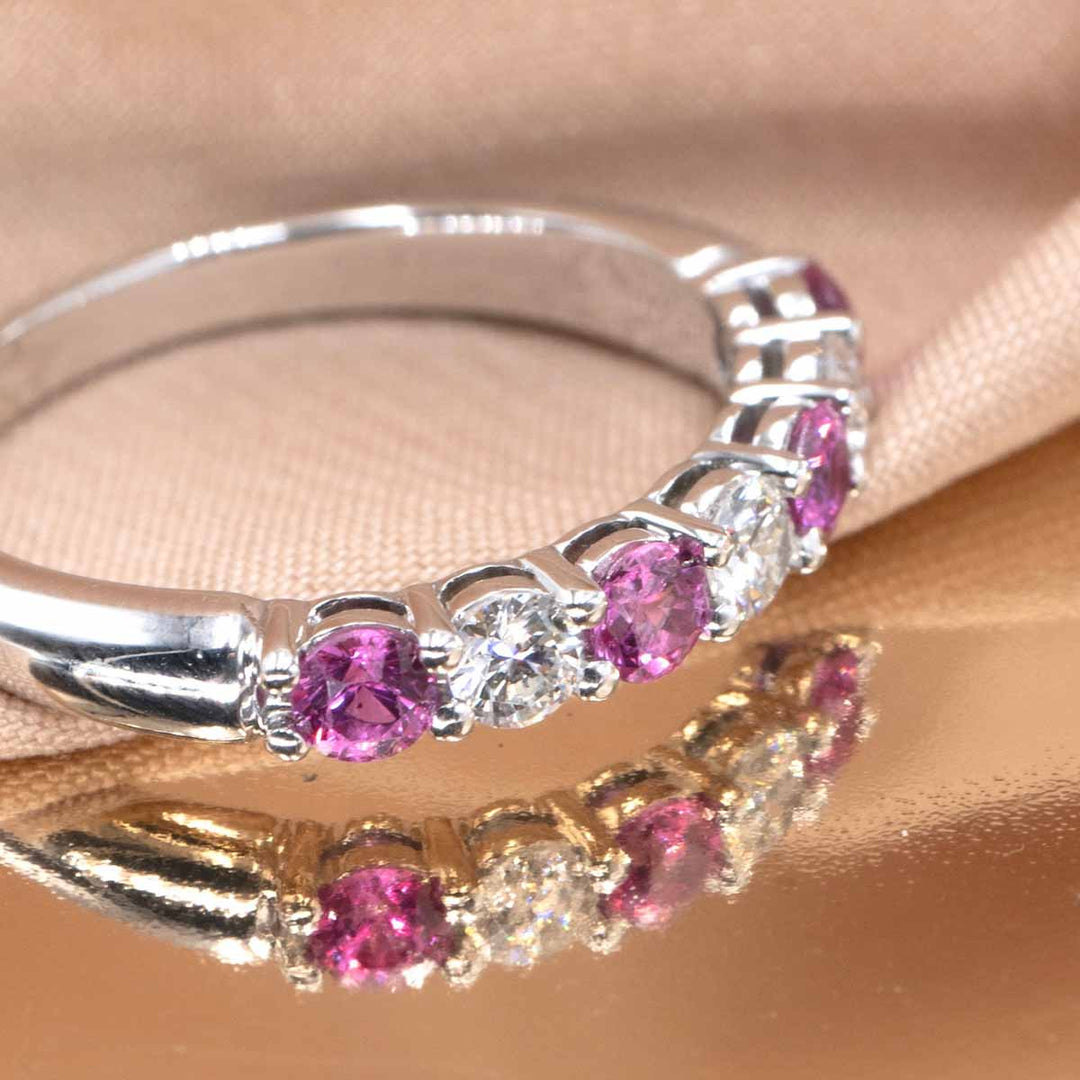 Tiffany Pink Sapphire Diamond Ring #52