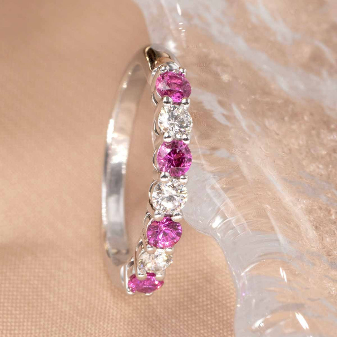 Tiffany Pink Sapphire Diamond Ring #52