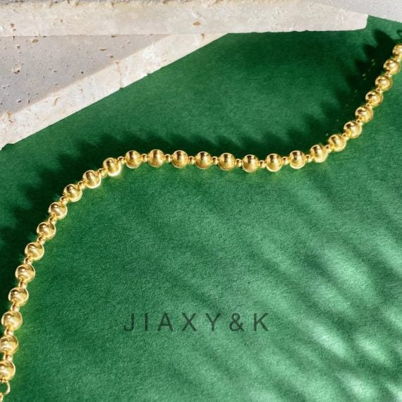 18K Yellow Gold Beads Bracelet - Jiaxyk