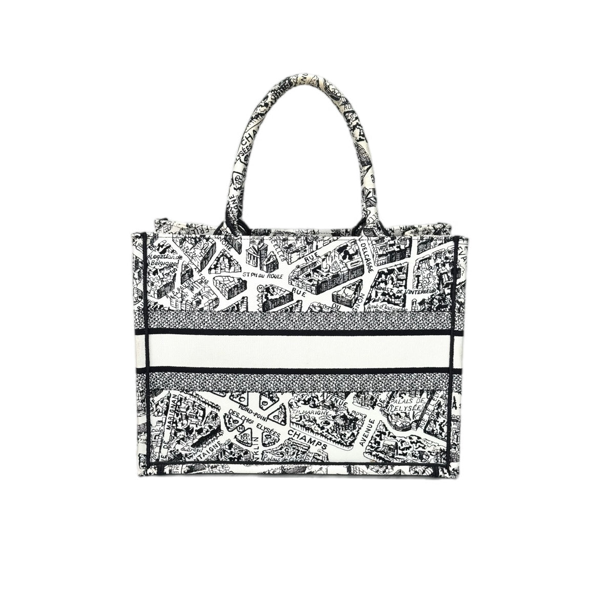 Dior Book Tote MM Black & White Bag