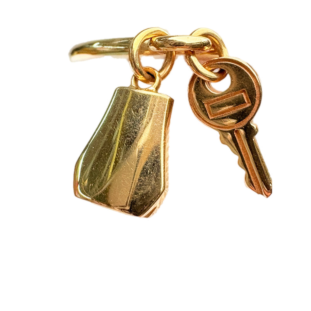 Hermes Kelly Clochette Ring Small Model Rose Gold #53