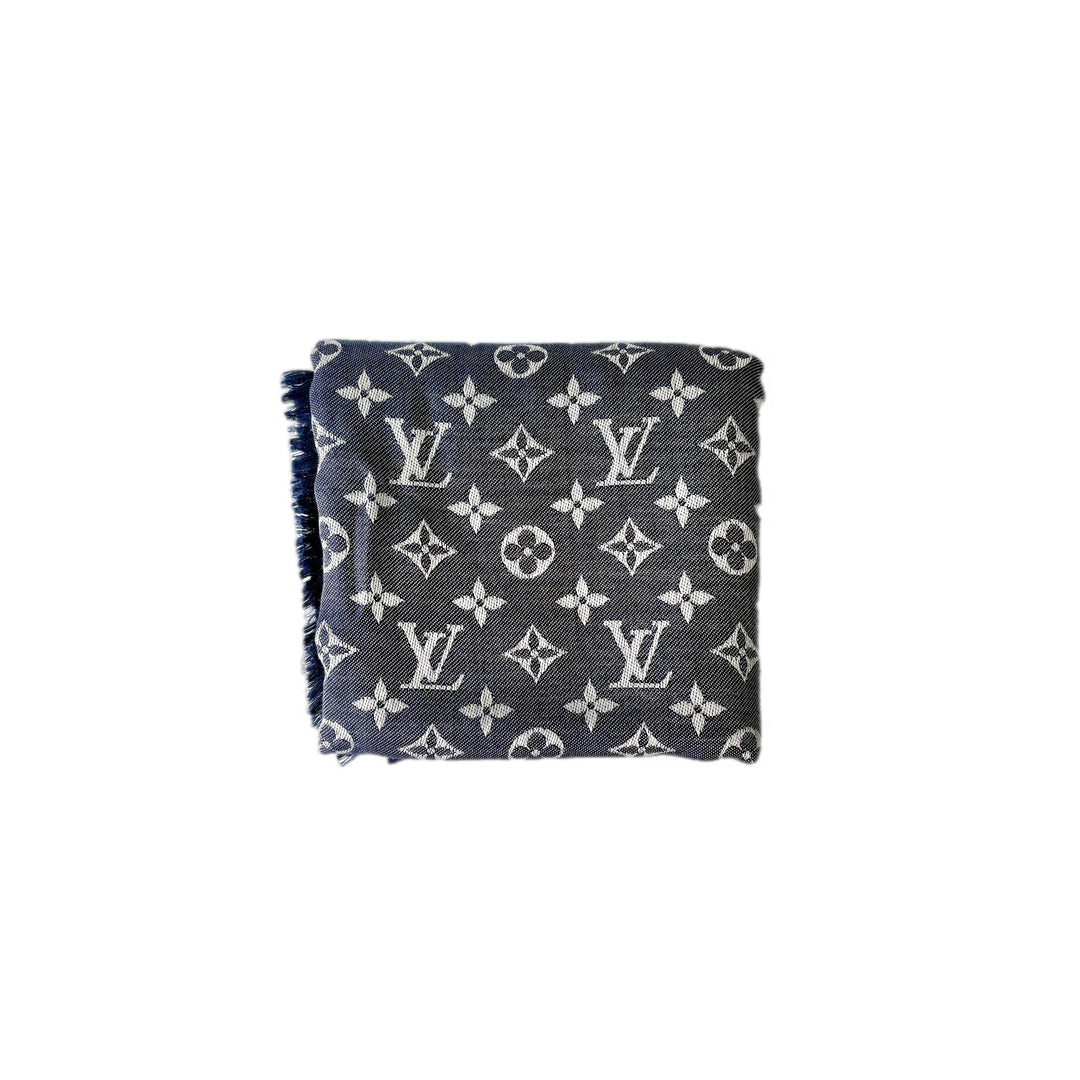 Louis Vuitton Shawl Monogram Blue Denim