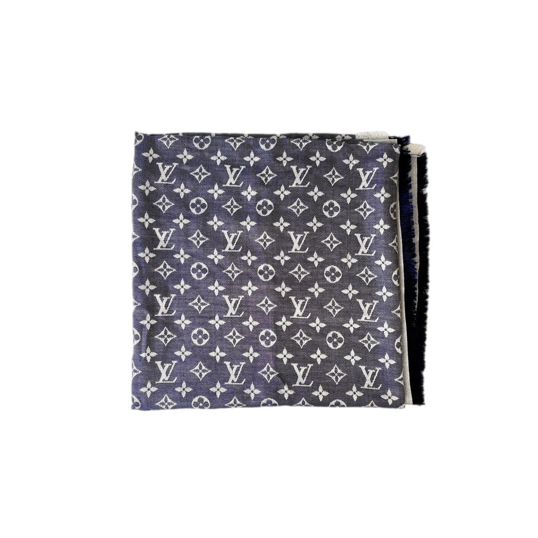 Louis Vuitton Shawl Monogram Blue Denim