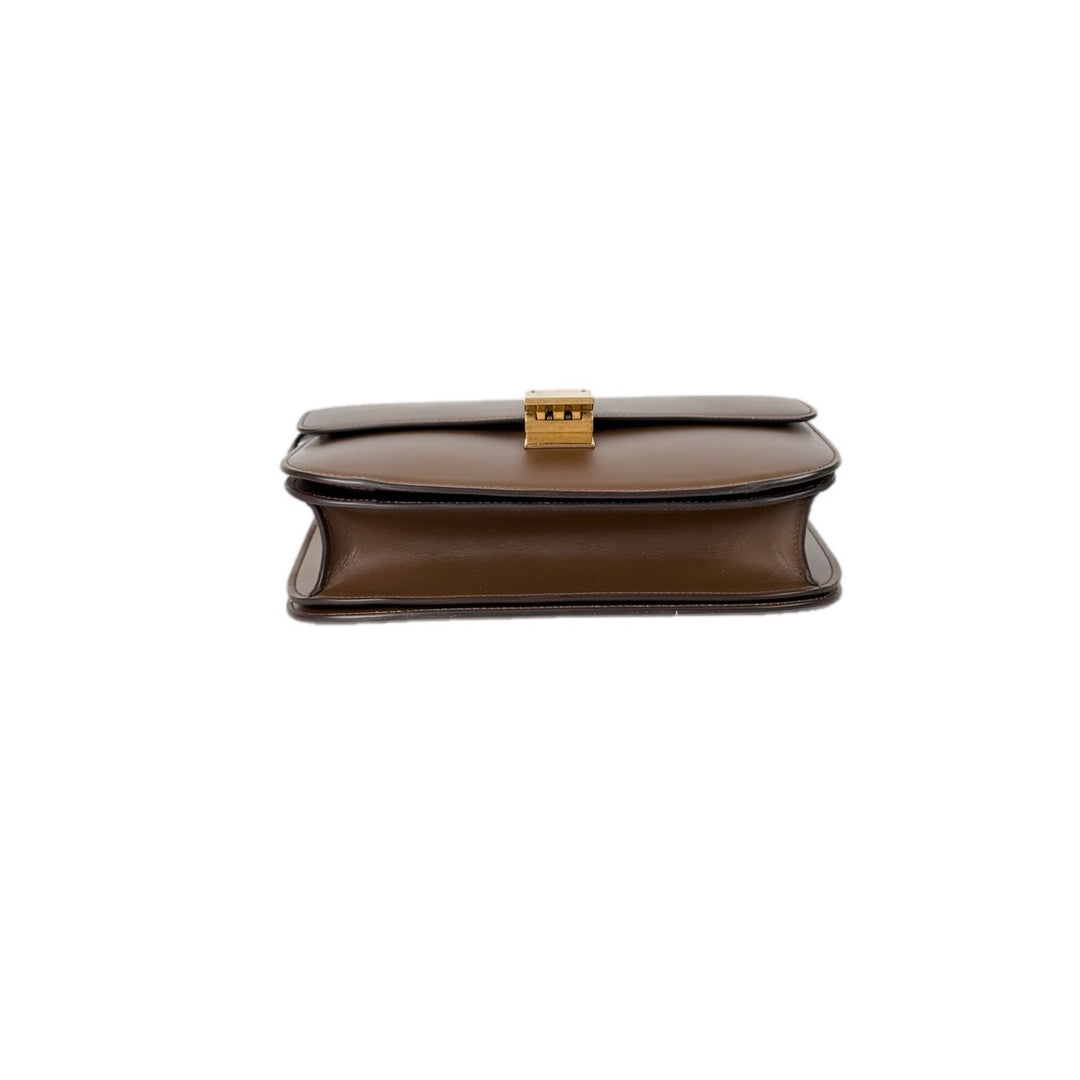 Celine Medium Classic Box Bag Brown