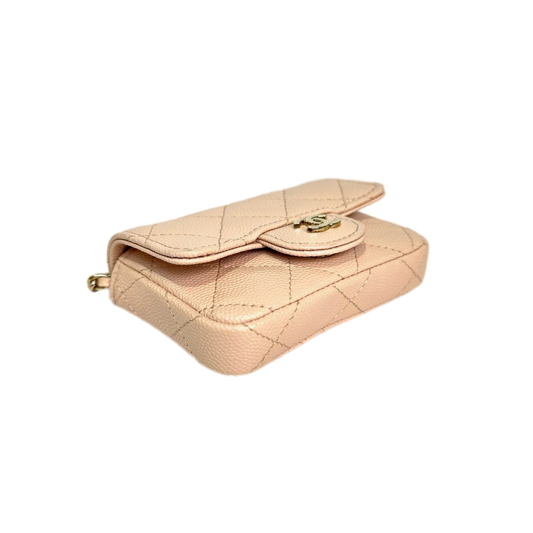 Chanel Caviar Beige Micro Chain Belt Bag
