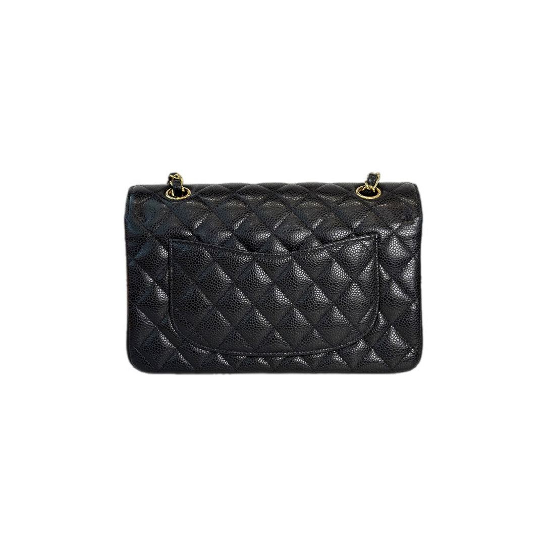 Chanel Classic Flap Black/Gold Small Caviar Bag