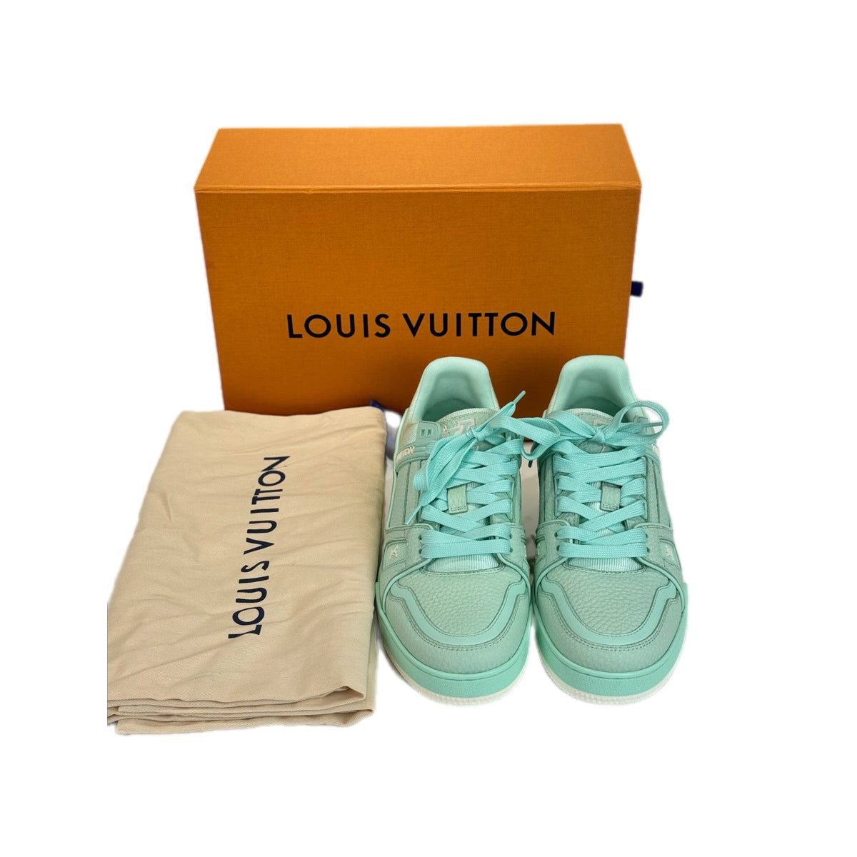 Louis Vuitton Trainer Sneaker Green #37.5