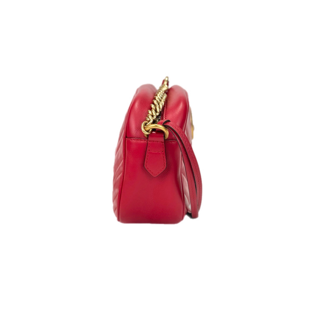 Gucci Marmont Small Red Camera Bag