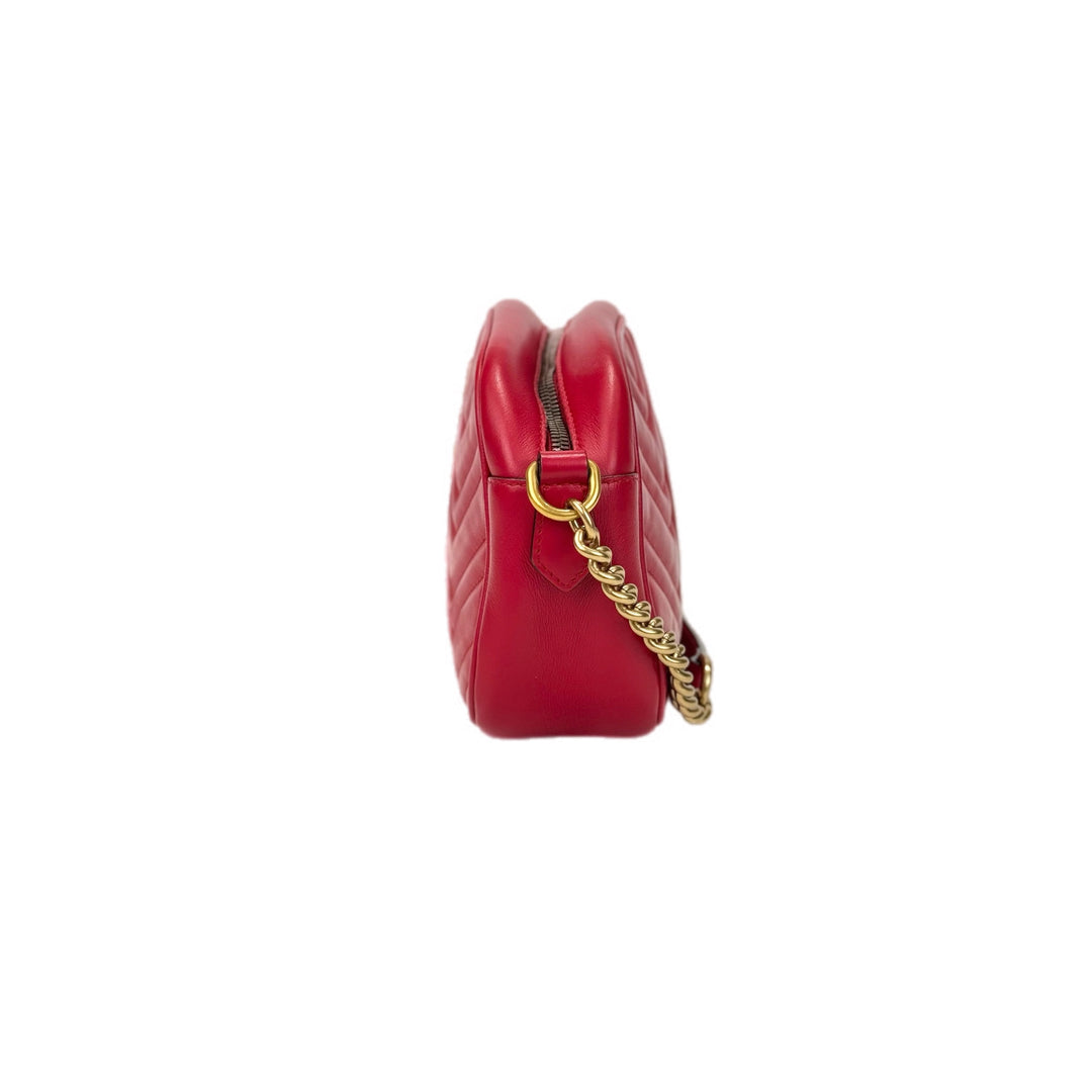 Gucci Marmont Small Red Camera Bag