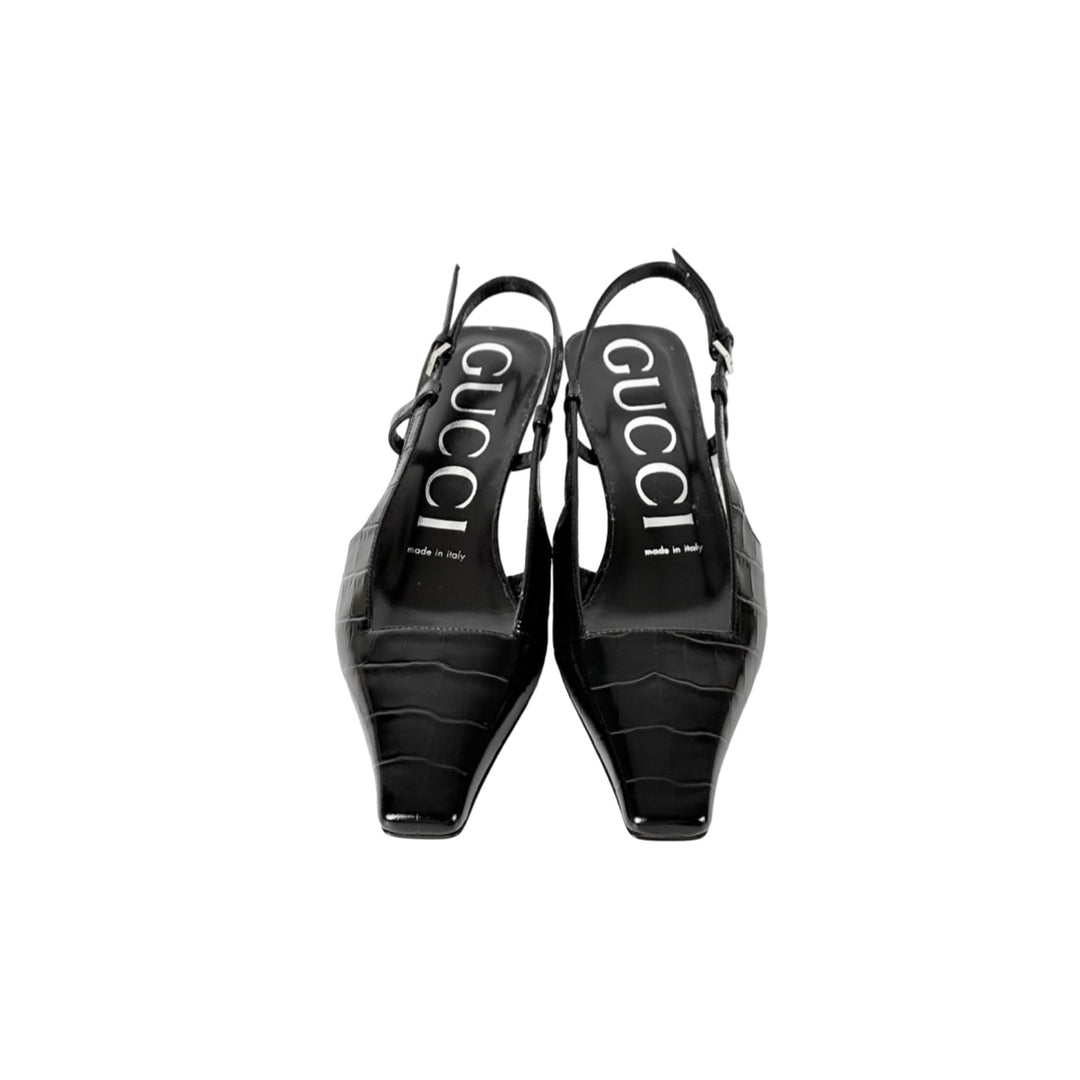 Gucci Black Leather Shoes #36