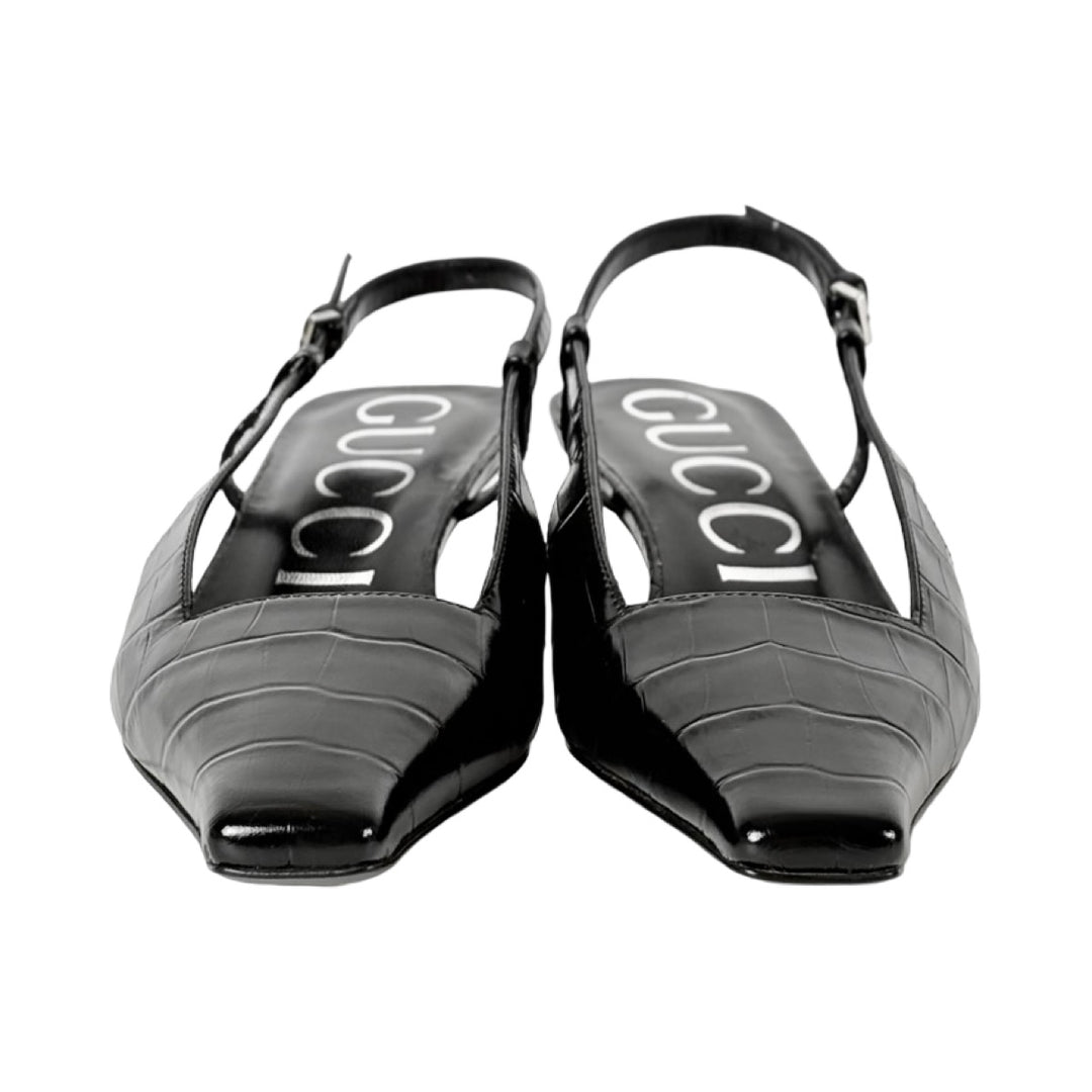 Gucci Black Leather Shoes #36