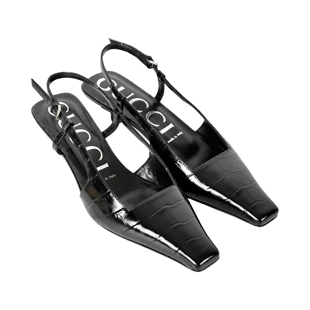 Gucci Black Leather Shoes #36