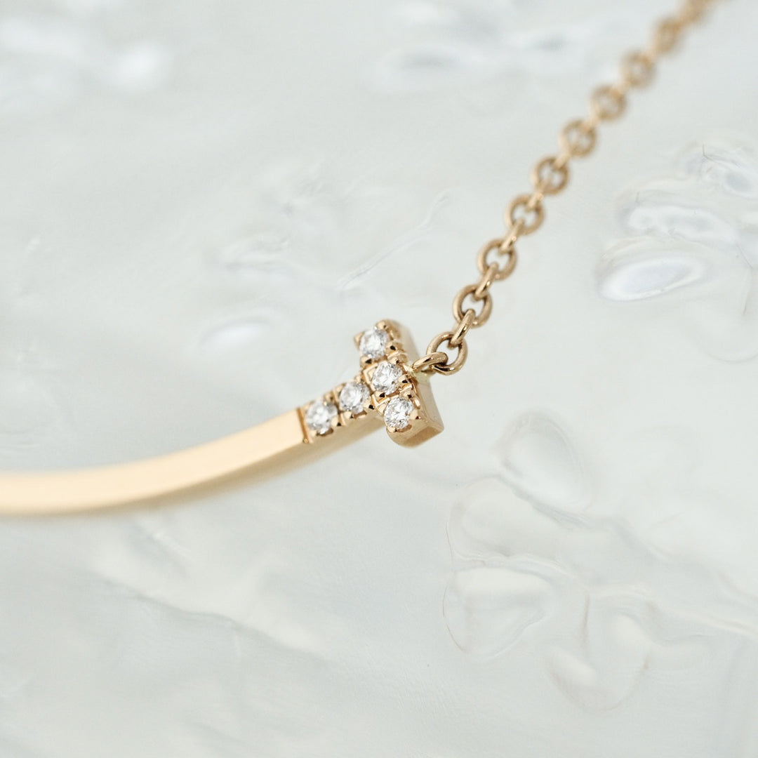 Tiffany Smile Necklace With Diamonds 18k Rose Gold