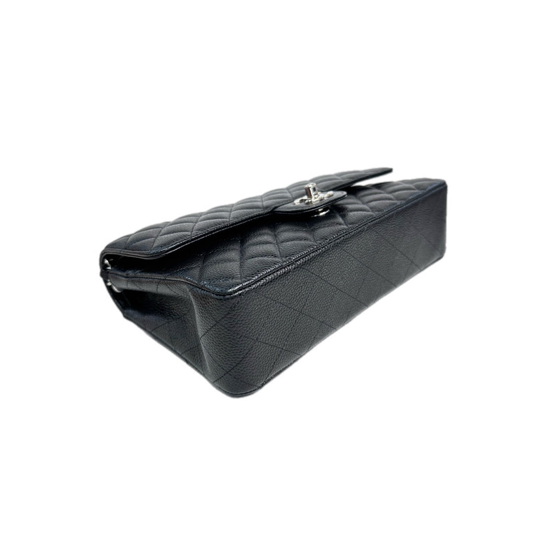 Chanel Classic Flap Medium Black/Silver Caviar Bag