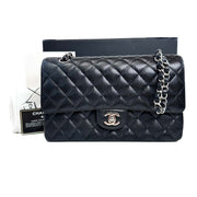 Chanel Classic Flap Medium Black/Silver Caviar Bag
