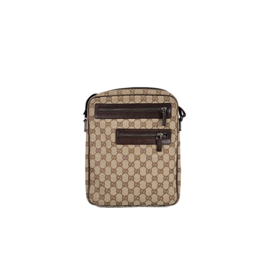 Gucci Shoulder Bag Canvas Brown